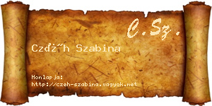 Czéh Szabina névjegykártya