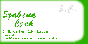 szabina czeh business card