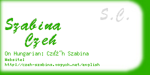 szabina czeh business card